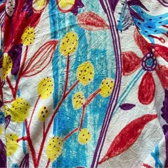 Jams World Retro Trinity Shirt Artsy Novelty Women’s Medium Floral Hippy Boho - Picture 11 of 13